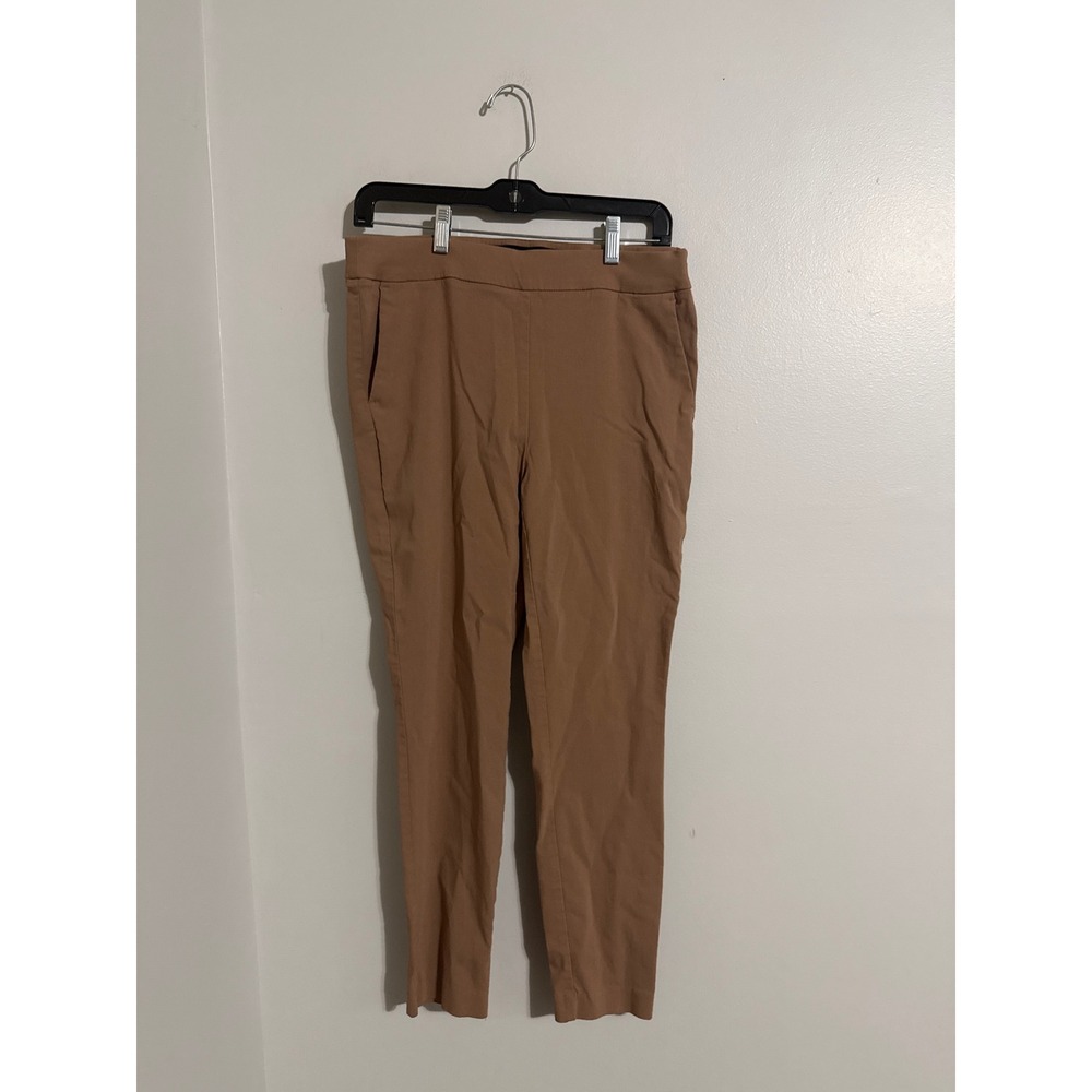 Counterparts Womens Tan Camel Pull On Stretch Straight Leg Pants Size M 194588HA